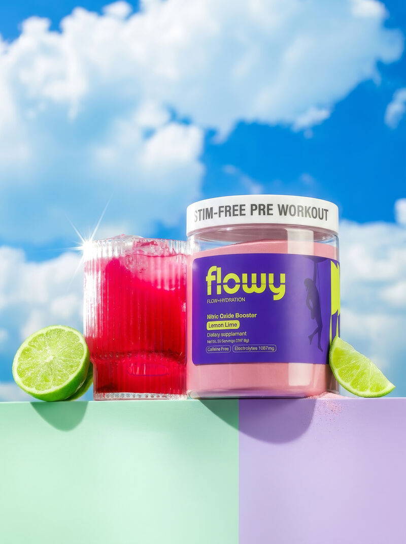 Flowy Lemon Lime stim-free pre-workout, 30 servings